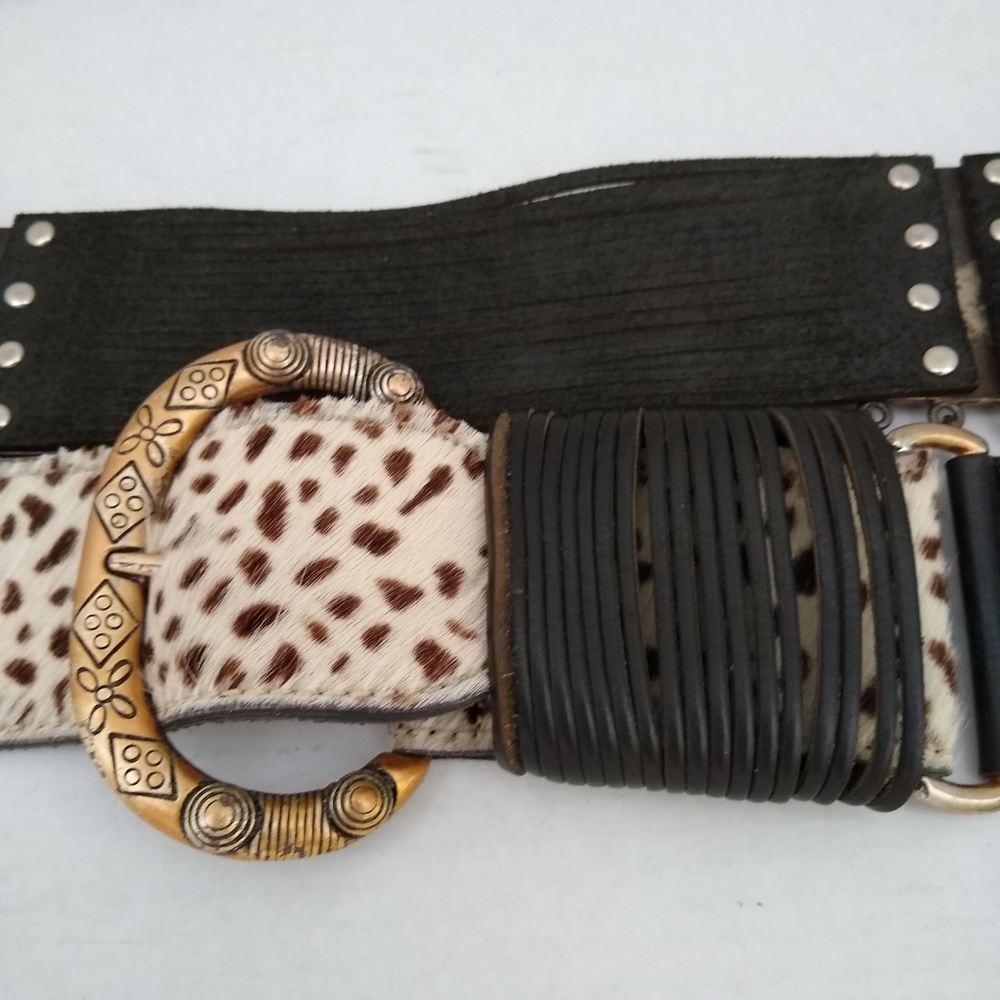 LaDoppia Vita Braided Charm Calf-hair Western Belt - Picture 5 of 8
